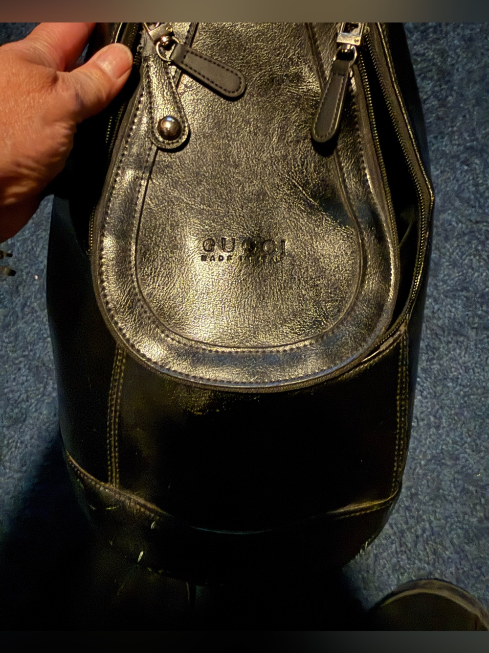 Gucci Black Leather backpack